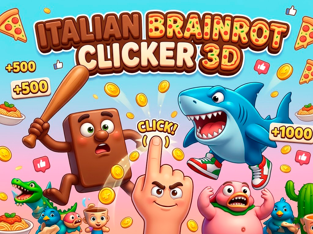 Session 77 Clicker Italian Brainrot Clicker 3D 🕹️ Sgamesでオンラインプレイ