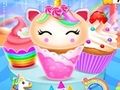 ゲームユニコーンと人魚のカップケーキ料理デザインオンライン