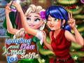 ゲームレディバグとエルサのクリスマスセルフィーオンライン