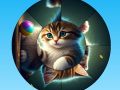 ゲームラウンドジグソーパズル：かわいい子猫の画像を集めようオンライン
