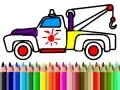 ゲーム学校に戻る：トラックの塗り絵オンライン
