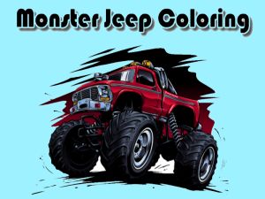 ゲームモンスタージープカラーリングオンライン