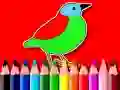ゲーム学校へ戻る：鳥の塗り絵オンライン
