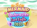 ゲーム人魚の水中砂の城の装飾オンライン