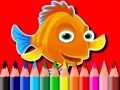 ゲーム学校に戻る：魚の塗り絵オンライン