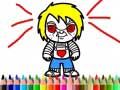ゲーム怖い男の子の塗り絵オンライン