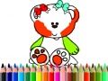 ゲーム学校に戻る：スイートベアの塗り絵オンライン