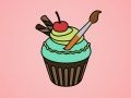 ゲームおいしいカップケーキの塗り絵オンライン