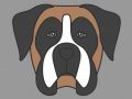 ゲーム犬の顔の塗り絵オンライン