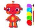 ゲーム学校に戻る：ロボット塗り絵帳オンライン