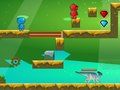 ゲーム恐竜の世界における火と水オンライン