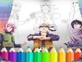 ゲームナルト疾風伝の塗り絵オンライン