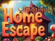 ゲーム伝統的な家の脱出オンライン