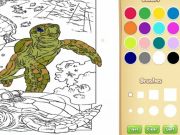 ゲーム海の動物の塗り絵オンライン