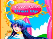 ゲーム猫の女の子のドレスアップオンライン