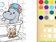 ゲーム子供のための居心地の良い友達の塗り絵オンライン