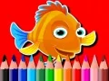 ゲーム学校に戻る：魚の塗り絵オンライン