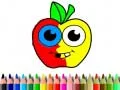 ゲーム学校に戻る：リンゴのぬり絵ブックオンライン