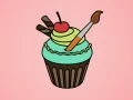 ゲームおいしいカップケーキの塗り絵オンライン