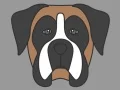 ゲーム犬の顔の塗り絵オンライン