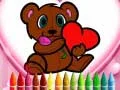 ゲーム動物のバレンタインぬりえオンライン