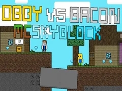 ゲームObby対Bacon: MCSkyblockオンライン