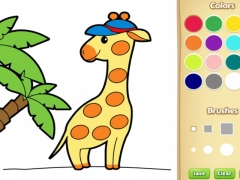 ゲーム子供向けの簡単な動物の着色の本オンライン