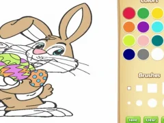 ゲーム子供向けのイースターバニーの塗り絵オンライン