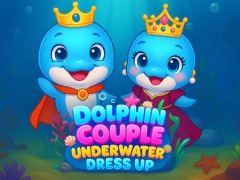 ゲームドルフィンのカップル水中ドレスアップオンライン