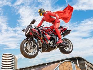 ゲーム本物のバイクスーパーヒーロースタント3Dオンライン