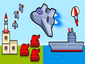 ゲーム爆撃機飛行機：2Dエアストライクオンライン