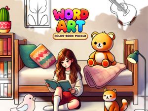 ゲームワードアート：カラーブックパズルオンライン