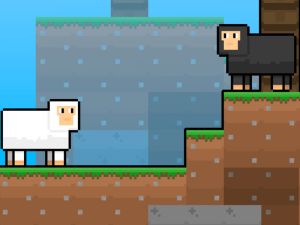 ゲームかわいい羊のスカイブロックオンライン