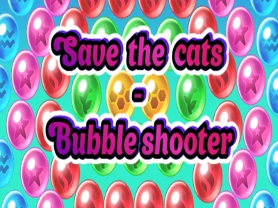 ゲームキャッツバブルシューターを保存しますオンライン