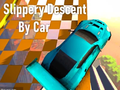 ゲーム車での滑りやすい下り坂オンライン