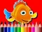ゲーム学校に戻る：魚の塗り絵オンライン