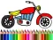 ゲーム学校に戻る：バイクの塗り絵オンライン