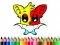 ゲームかわいいコウモリの塗り絵オンライン