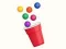 ゲームカップにボールを集めるオンライン