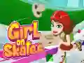 ゲームスケートに乗った女の子: ピザマニアオンライン