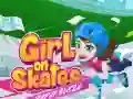 ゲームスケートをする女の子: 紙の炎オンライン