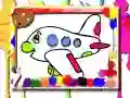 ゲーム飛行機の塗り絵帳オンライン