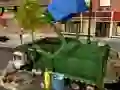 ゲーム町のゴミ清掃トラックオンライン