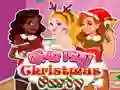ゲーム女の子たちがクリスマスパーティーをするオンライン
