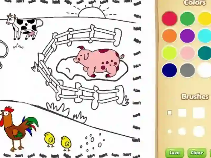 ゲーム子供向けの農業塗り絵オンライン