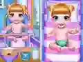 ゲームプリンセスの新生児双子の赤ちゃんケアオンライン