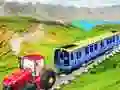 ゲームチェーントラクターが列車を牽引するオンライン