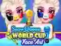 ゲーム雪の女王ワールドカップ顔アートオンライン