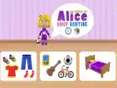 ゲームアリスの毎日のルーチンの世界オンライン