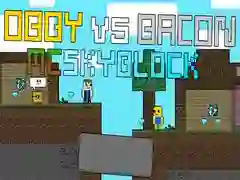 ゲームObby対Bacon: MCSkyblockオンライン